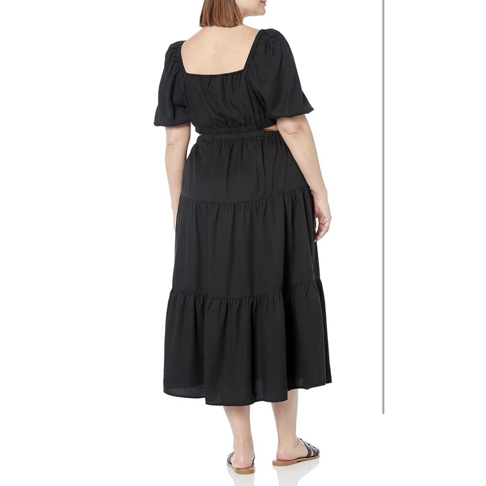 The Drop Women's Anaya Square Neck Cut-out Tiered Maxi Dress, Black, L, NWT - Picture 15 of 16